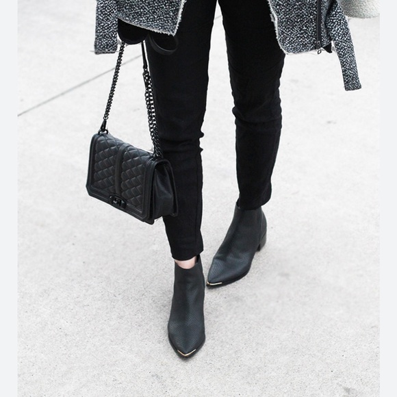 Marc Fisher | Black Croc Yale Pointy Toe Boot - Size 9.5 - Picture 1 of 8